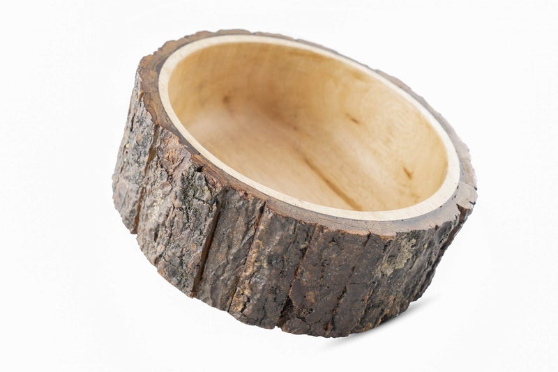 GoCraft Wood Potpourri Bowl with Tree Bark, Small, 6" Diameter x 3" Height, Wooden Decorative Bowl - Image 3